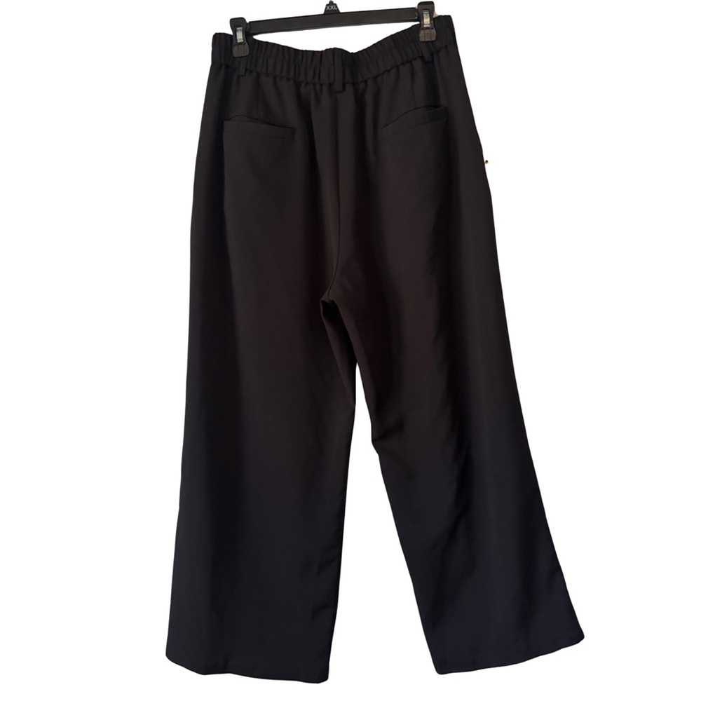 3/$20 Elegant Black High Rise Wide Leg Cropped Pants - Picture 2 of 4